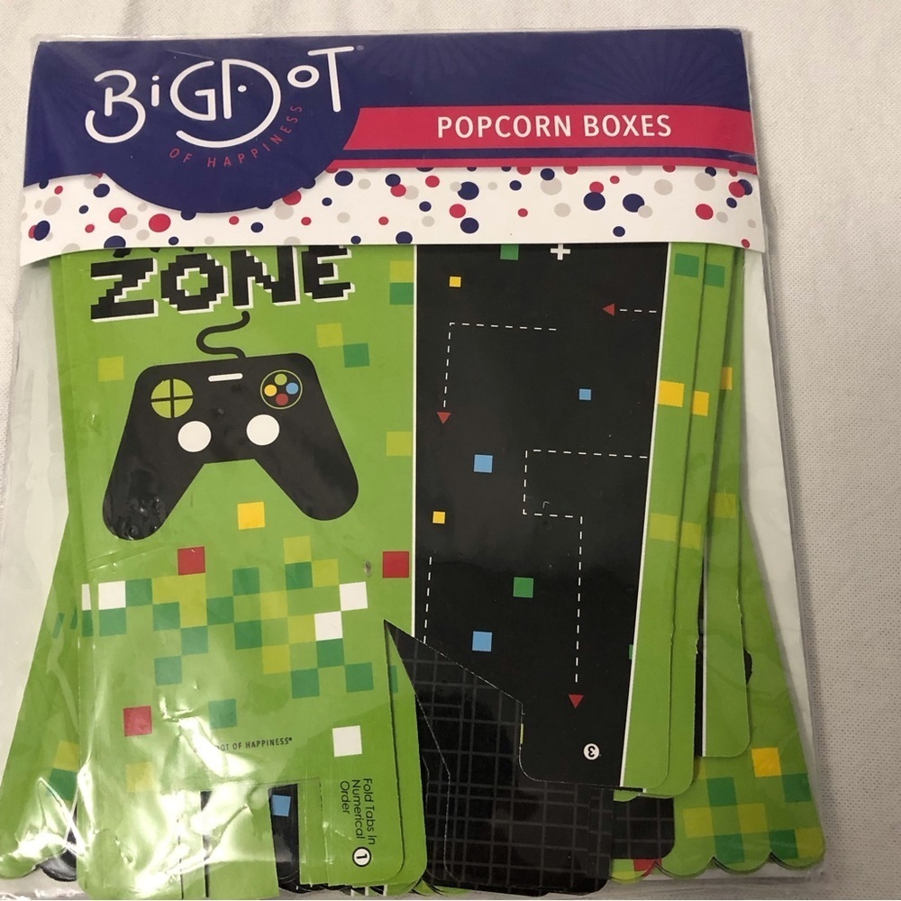 Video Game Themed Popcorn Party boxes